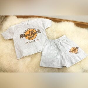Brand New Never Worn Toddler Hard Rock Cafe Unisex Short Set Size 2